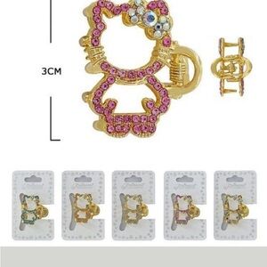 Metal Hello kitty hair claws